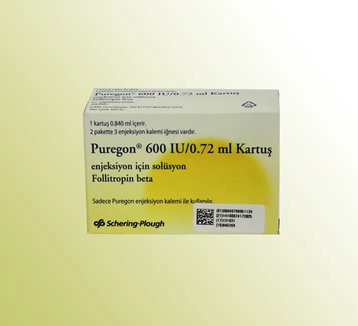 PUREGON 600 IU/ 0.72 ML S.C. ENJ.ICIN SOL. ICEREN 1 KARTUS kutu görseli
