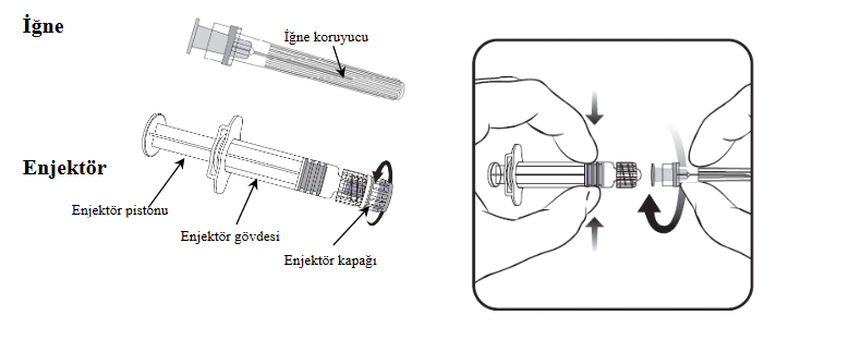 NIMENRIX 0,5 MG IM ENJEKSIYON ICIN TOZ ICEREN 1 FLAKON VE COZUCU ICEREN KULLANIMA HAZIR 1 ENJEKTOR görseli 2
