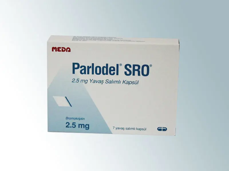 PARLODEL SRO 2,5 MG YAVAS SALIMLI 7 KAPSUL kutu görseli