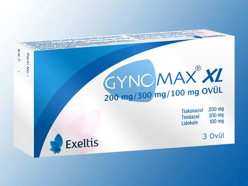 GYNOMAX XL 200 MG/ 300 MG/ 100 MG 3 VAJINAL OVUL kutu görseli
