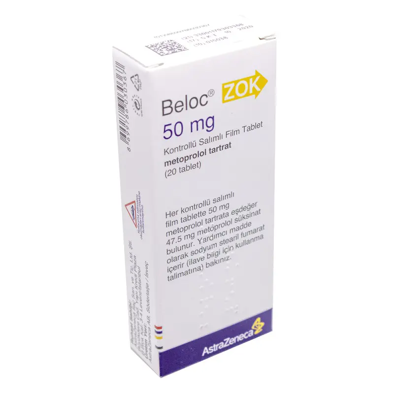 BELOC ZOK 50 MG 20 TABLET kutu görseli