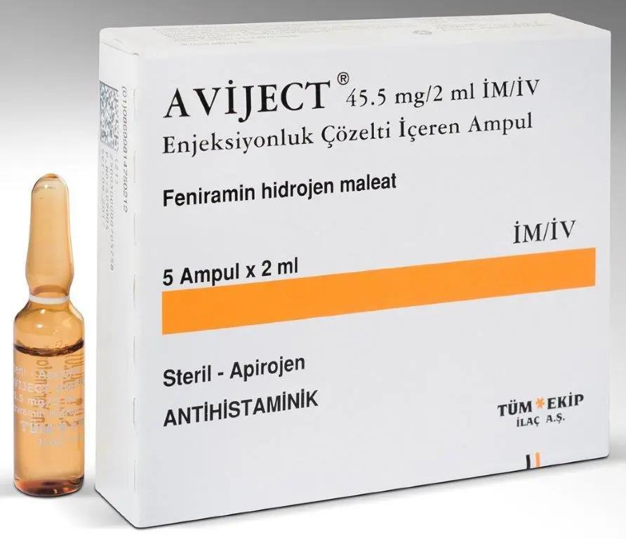 AVIJECT 45,5 MG/2 ML IM/IV 5 AMPUL kutu görseli