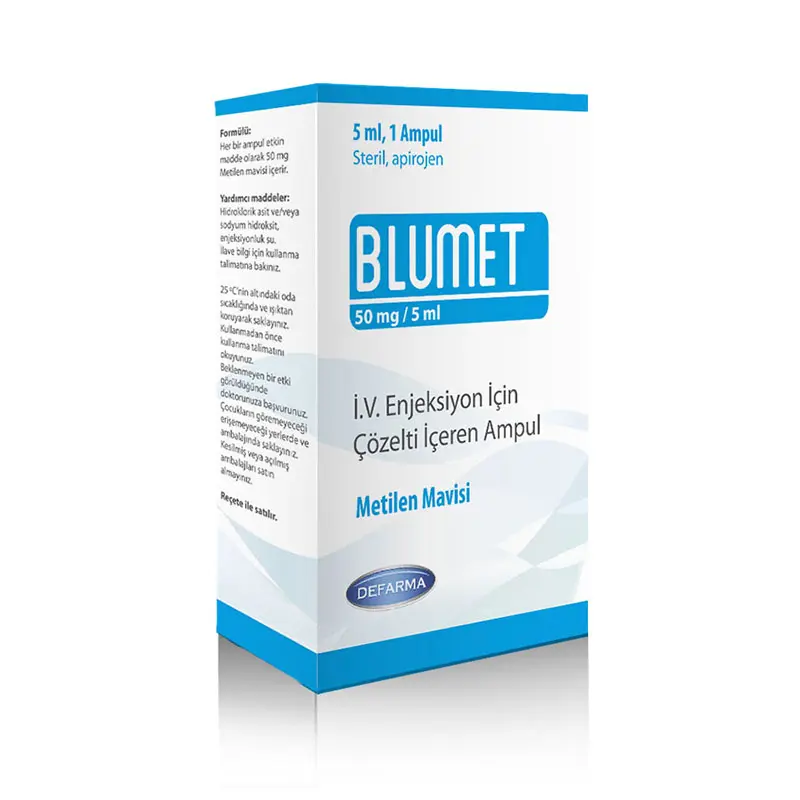 BLUMET 50 MG/5 ML IV ENJEKSIYON ICIN COZELTI ICEREN 1 AMPUL kutu görseli