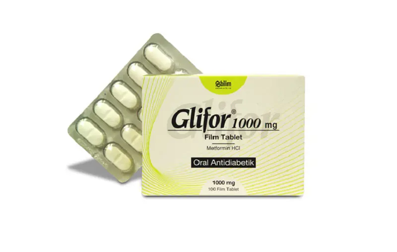 GLIFOR 1000 MG 100 FILM TABLET kutu görseli