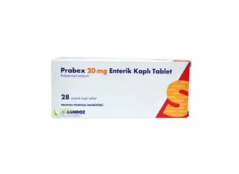 PRABEX 20 MG 28 ENTERIK KAPLI TABLET kutu görseli