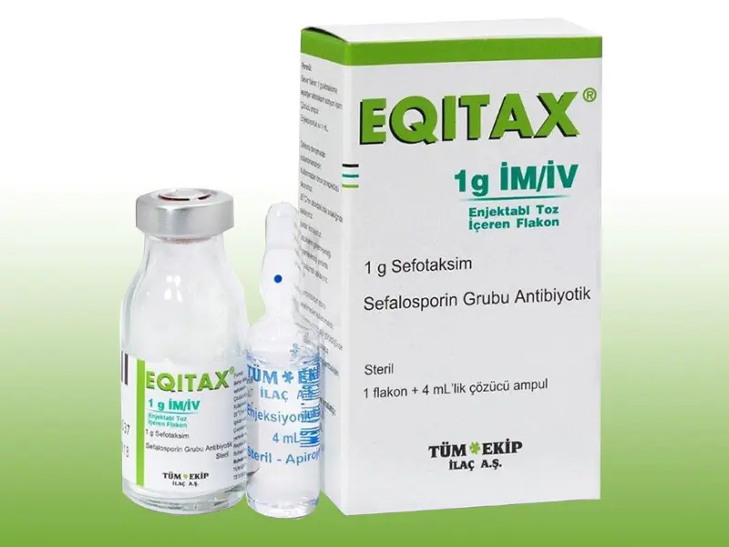EQITAX 1 GR IM/IV ENJ.TOZ ICEREN 15 ML 1 FLAKON+ 4 ML COZ. AMPUL kutu görseli