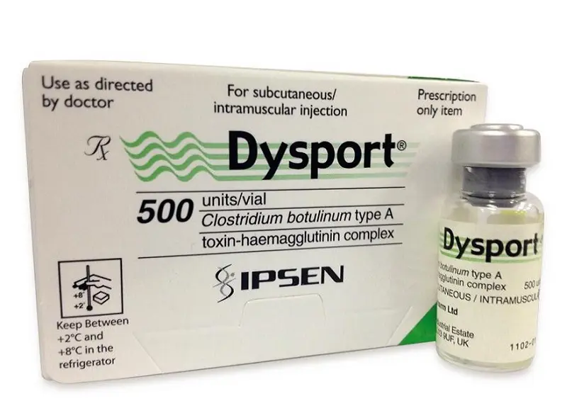 DYSPORT 500 U ENJEKSIYONLUK COZELTI ICIN TOZ ICEREN FLAKON kutu görseli