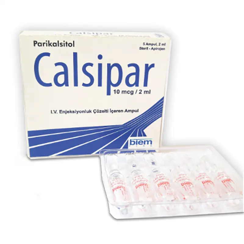 CALSIPAR 10 MCG/2 ML ENJEKSIYONLUK COZELTI ICEREN AMPUL (5 AMPUL) kutu görseli