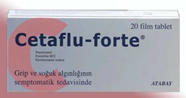 CETAFLU FORT 20 TABLET kutu görseli