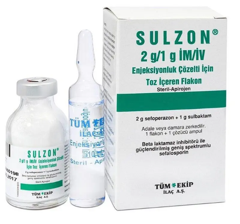 SULZON 2 GR IM/IV ENJEKSIYONLUK TOZ ICEREN FLAKON kutu görseli