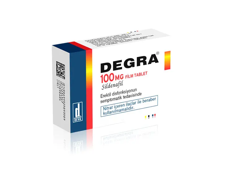 DEGRA 100 MG 8 FILM KAPLI TABLET kutu görseli