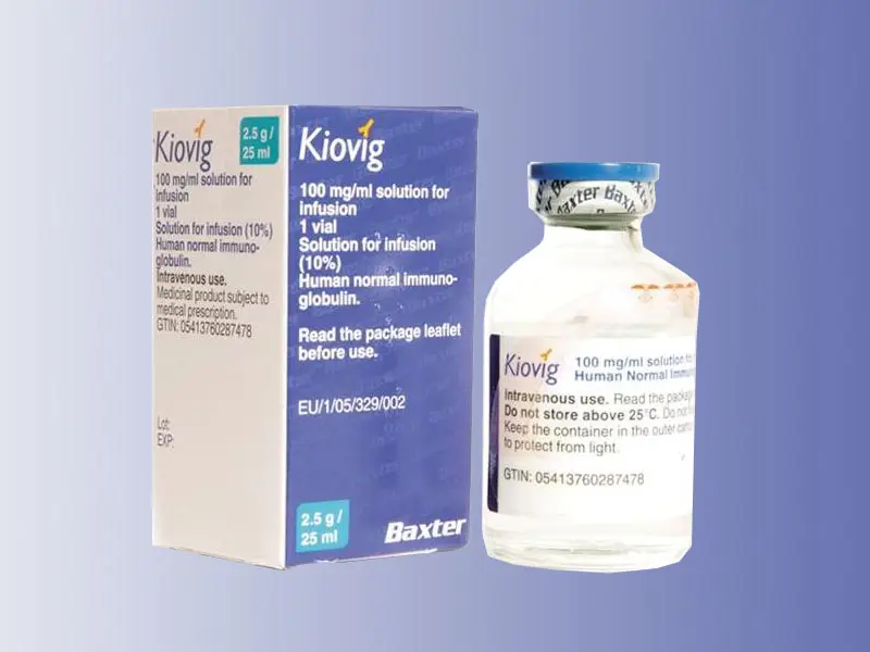 KIOVIG 2,5 GR/25 ML IV INFUZYON/SC KULLANIM ICIN COZELTI ICEREN FLAKON kutu görseli