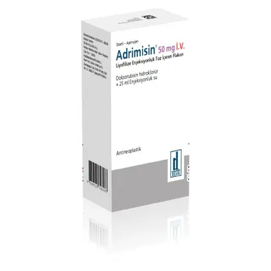 ADRIMISIN 50 MG LIY. ENJ. TOZ ICEREN FLAKON kutu görseli
