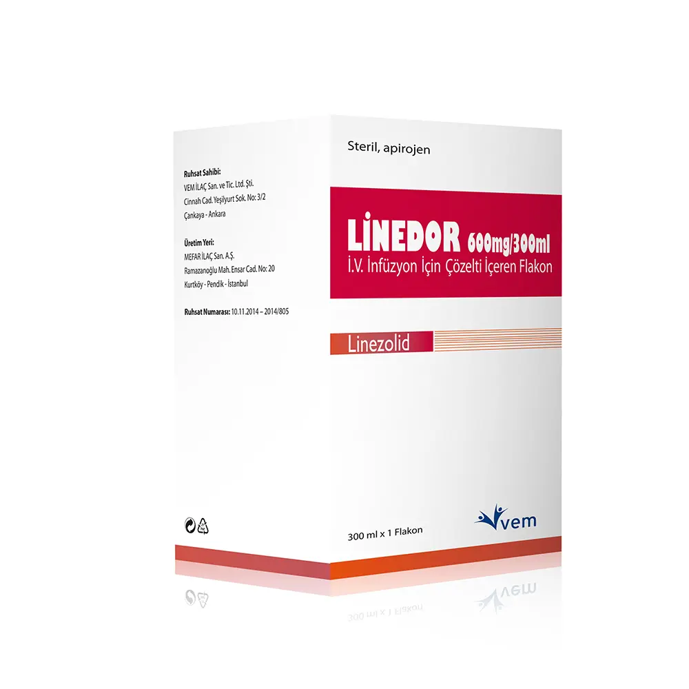 LINEDOR 600 MG/300 ML I.V. INFUZYON ICIN COZELTI ICEREN FLAKON kutu görseli