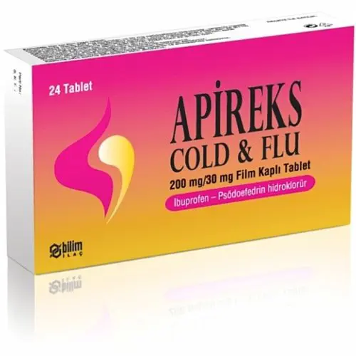 APIREKS COLD&FLU 200 MG/30 MG 24 FILM KAPLI TABLET kutu görseli