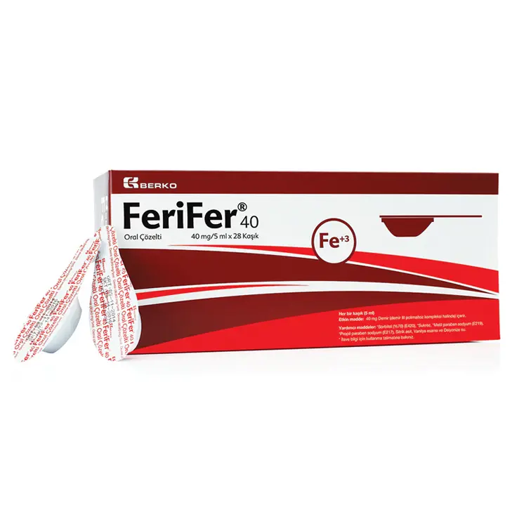 FERIFER-40 ORAL COZELTI 40 MG/5 ML 28 KASIK kutu görseli
