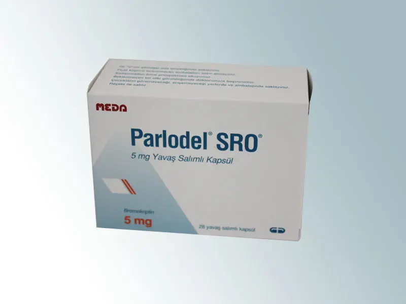 PARLODEL SRO 5 MG 28 YAVAS SALIMLI KAPSUL kutu görseli