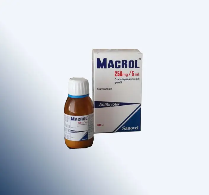 MACROL 250 MG/5 ML 100 ML SUSP görseli 2