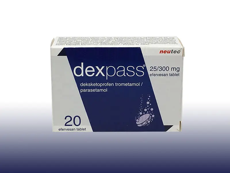 DEXPASS 25/300 MG FILM KAPLI TABLET (20 TABLET) kutu görseli