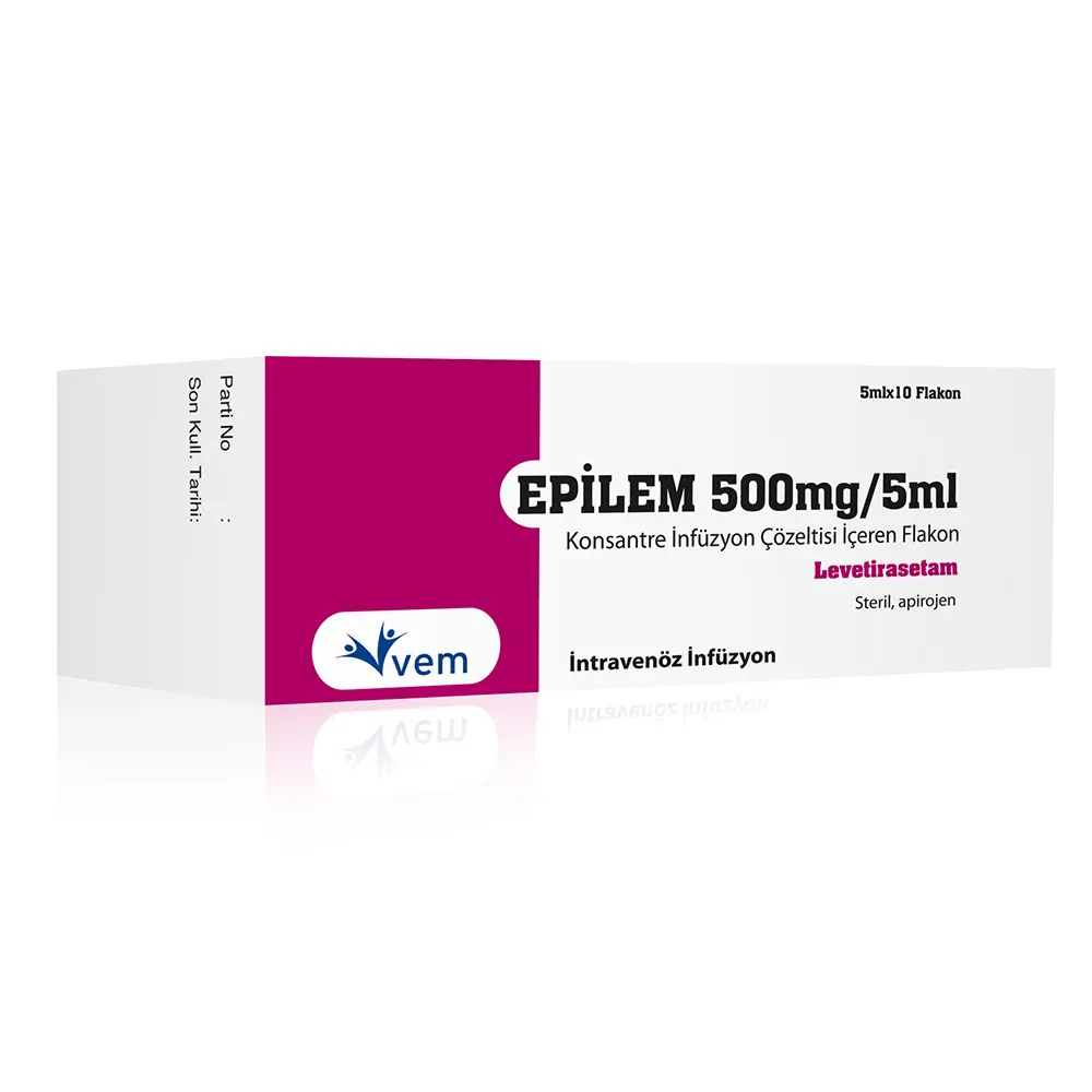 EPILEM 500 MG/5 ML KONSANTRE INF. COZ. ICEREN 10 FLAKON kutu görseli