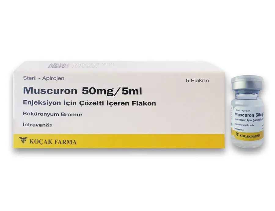 MUSCURON 50 MG/5 ML ENJEKSIYON ICIN COZELTI ICEREN 5 FLAKON görseli 2