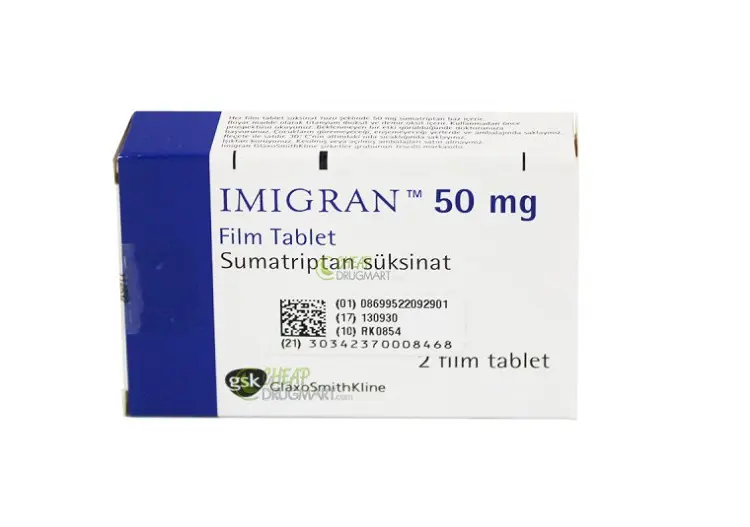 IMIGRAN 50 MG 2 TABLET kutu görseli