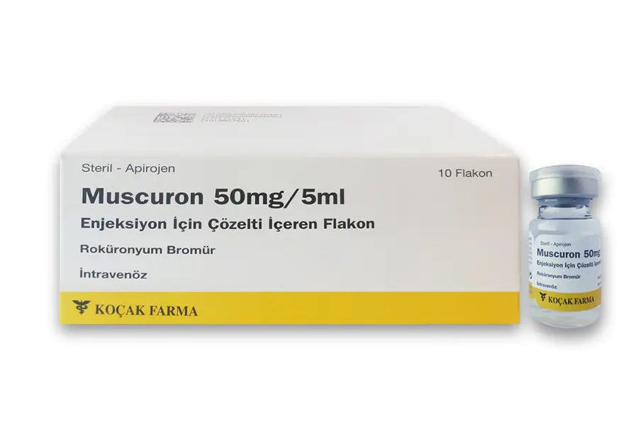 MUSCURON 50 MG/5 ML ENJEKSIYON ICIN COZELTI ICEREN 5 FLAKON kutu görseli