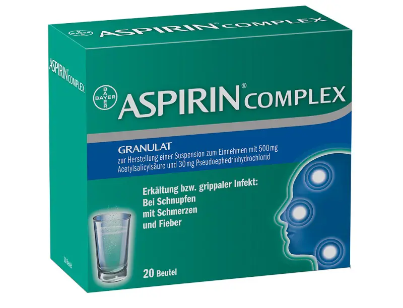ASPIRIN COMPLEXORAL SUSPANSIYON GRANULLU 500/30 MG 20 SASE kutu görseli