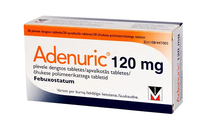 ADENURIC 120 MG 28 FILM KAPLI TABLET kutu görseli