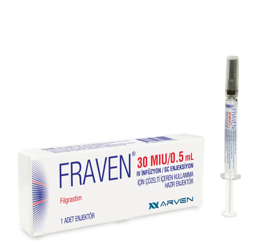 FRAVEN 30 MIU/0,5 ML IV INFUZYON/SC ENJEKSIYON ICIN COZELTI ICEREN KULLANIMA HAZIR 1 ENJEKTOR kutu görseli