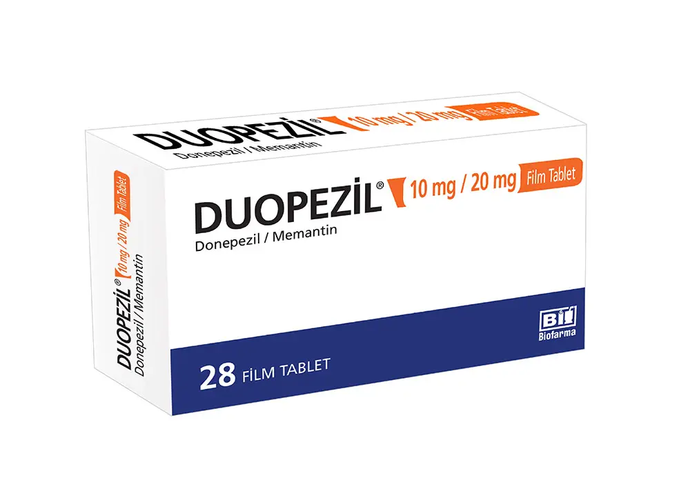 DUOPEZIL 10 MG/20 MG 28 FILM TABLET kutu görseli