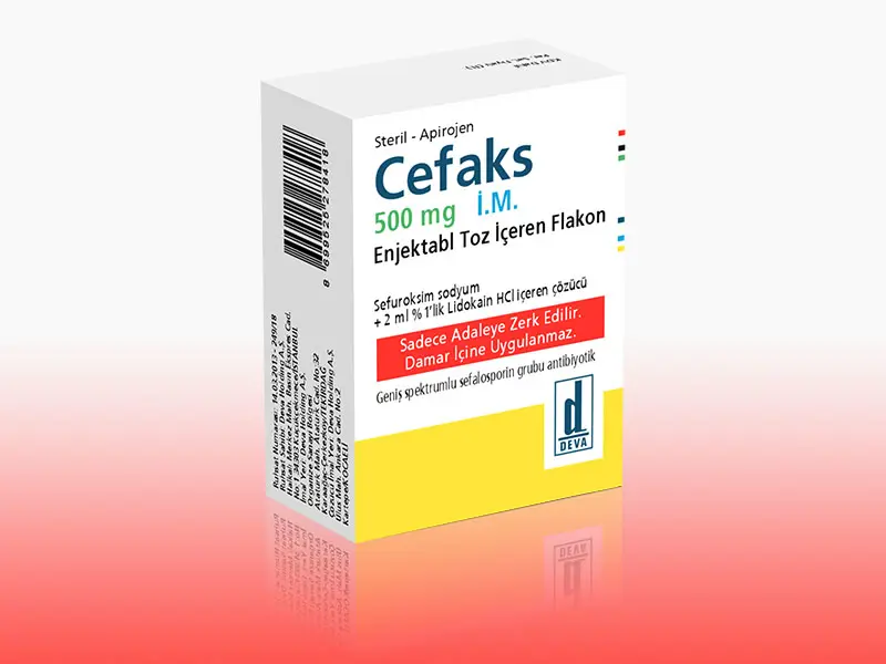 CEFAKS 500 MG IM ENJEKTABL TOZ ICEREN FLAKON görseli 2