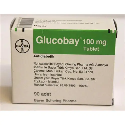 GLUCOBAY 100 MG 90 TABLET kutu görseli