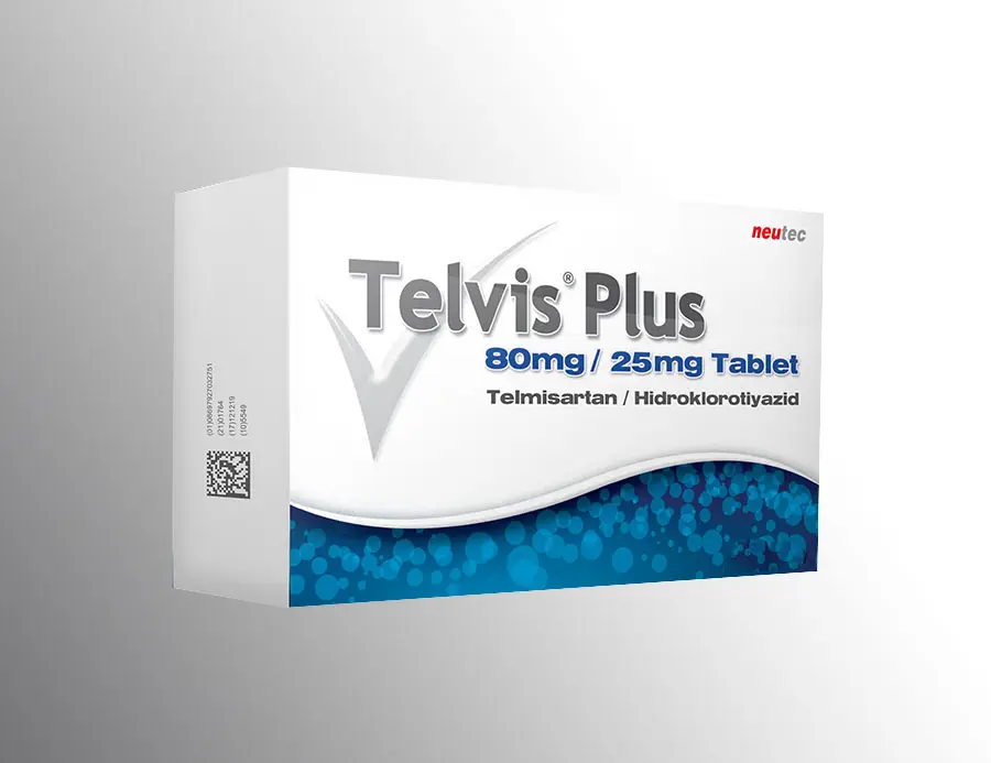 TELVIS PLUS 80/25 28 TABLET görseli 2