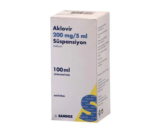 AKLOVIR 200 MG 100 ML SUSPANSIYON kutu görseli