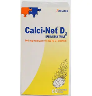 CALCI-NET D3 600 MG/400 IU EFERVESAN TABLET kutu görseli