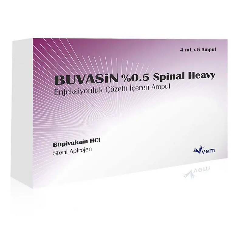 BUVASIN %0,5 SPINAL HEAVY ENJ.COZ. ICEREN AMPUL kutu görseli
