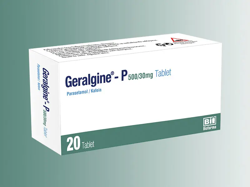 GERALGINE-P 500/30 MG 20 TABLET kutu görseli