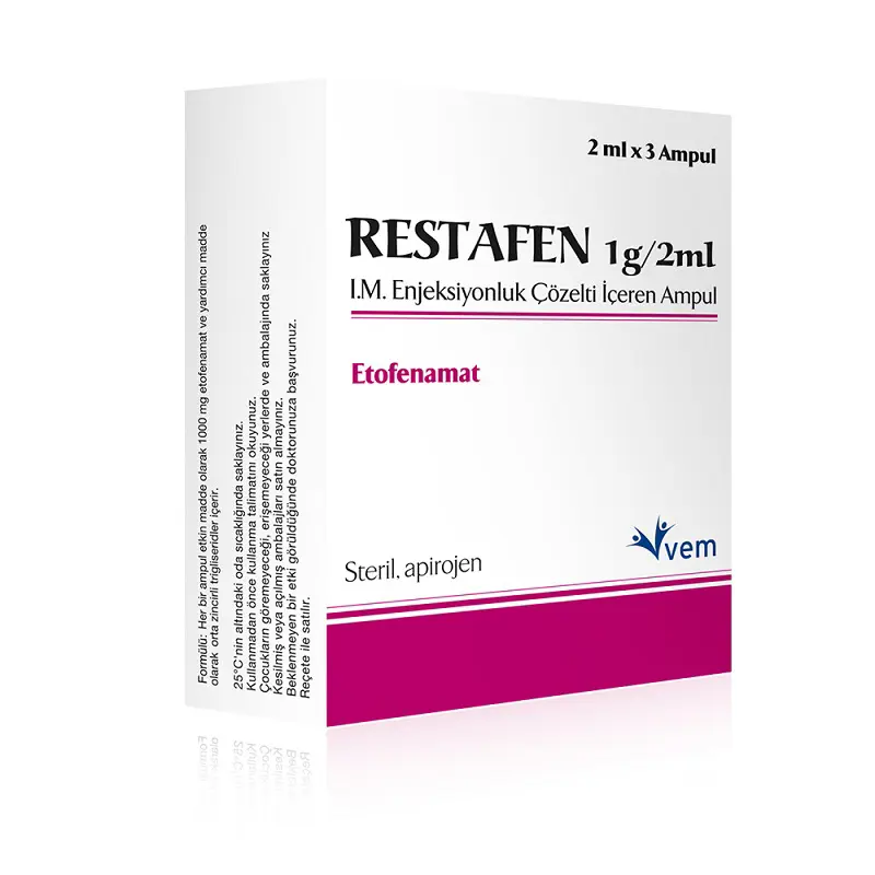 RESTAFEN 1 G/2 ML IM ENJEKSIYONLUK COZELTI ICEREN 1 AMPUL görseli 2