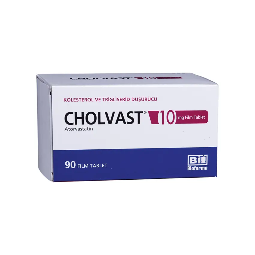 CHOLVAST 10 MG 90 FILM TABLET görseli 2