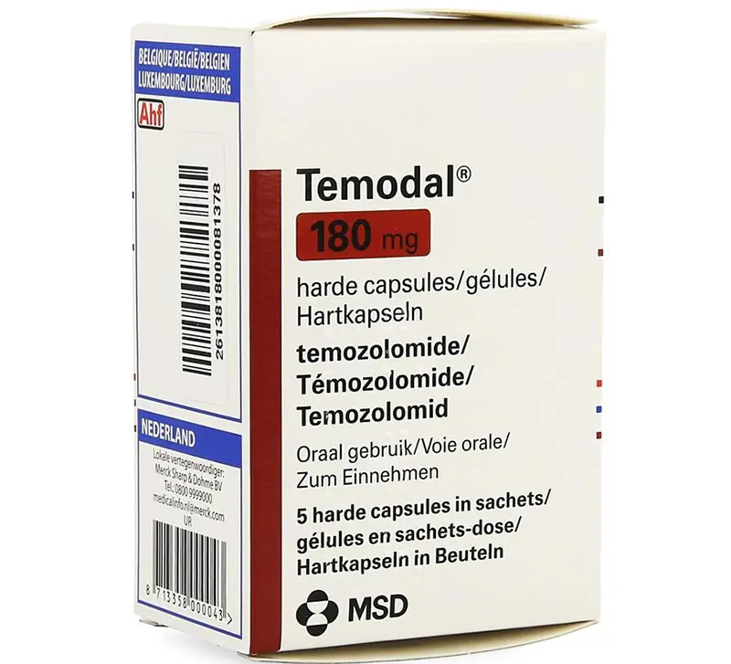 TEMODAL 180 mg Sert Kapsül kutu görseli