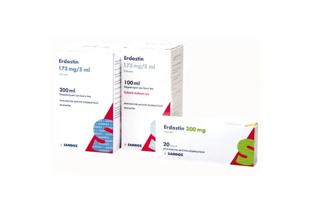 ERDOSTIN 175 MG /5 ML SUSPANSIYON ICIN KURU TOZ, 100 ML kutu görseli
