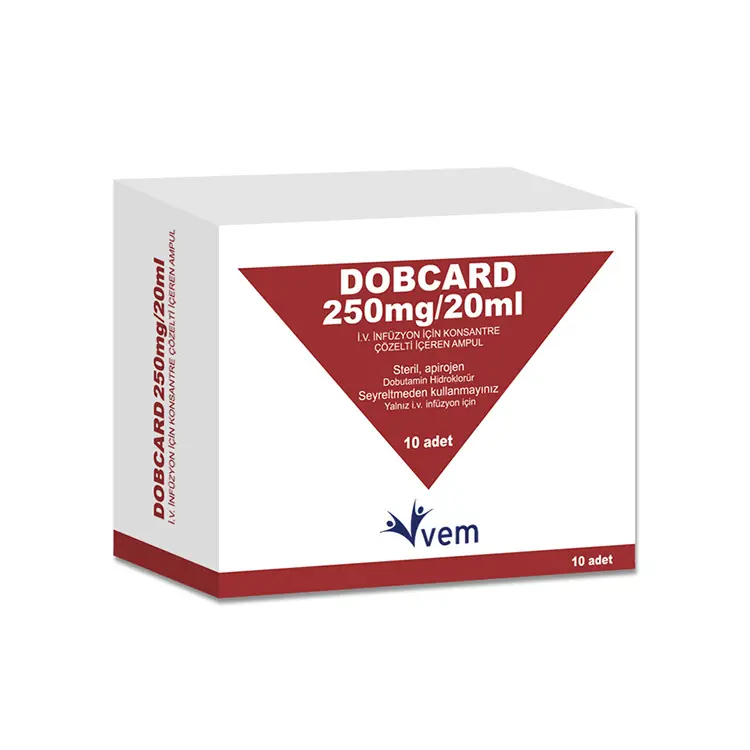 DOBCARD 250 MG / 20 ML INFUZYON ICIN KONSANTRE COZLETI ICEREN 10 AMPUL kutu görseli