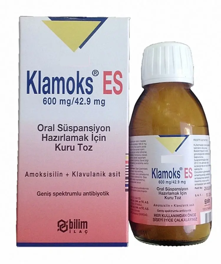 KLAMOKS ES 600/42,9 MG ORAL SUSPANSIYON HAZIRLAMAK ICIN KURU TOZ 150 ML görseli 2