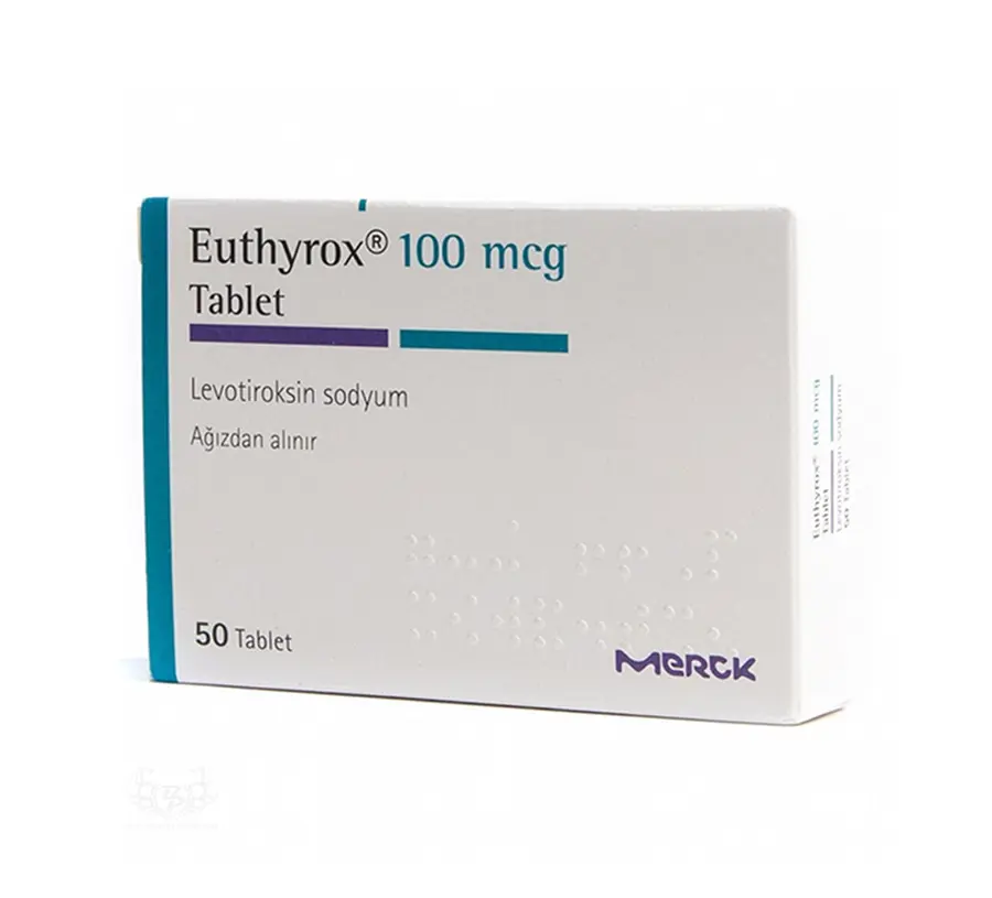 EUTHYROX 100 MCG 50 TABLET kutu görseli