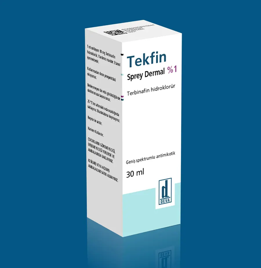 TEKFIN 30 ML SPREY DERMAL %1 kutu görseli