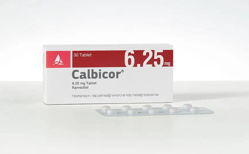 CALBICOR 6,25 MG 30 TABLET kutu görseli