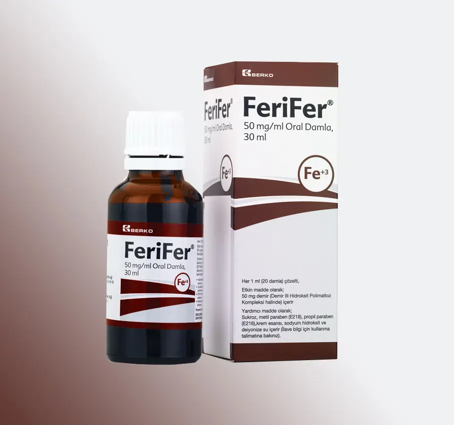 FERIFER 50 MG/ML ORAL DAMLA (30ML,1 SISE) kutu görseli