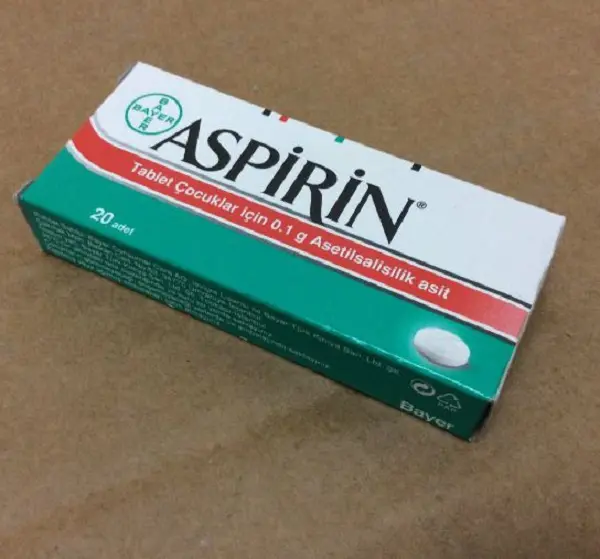 ASPIRIN 100 MG 20 TABLET kutu görseli