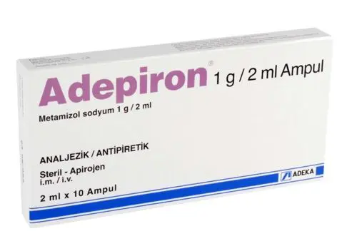 ADEPIRON 1 GR/2 ML ENJEKSIYONLUK COZELTI kutu görseli